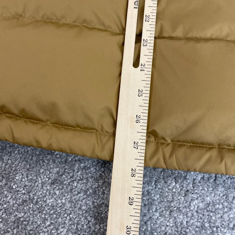 North Face 550 Down Puffer Vest Mens Large Quilted Insulated Tan Gold